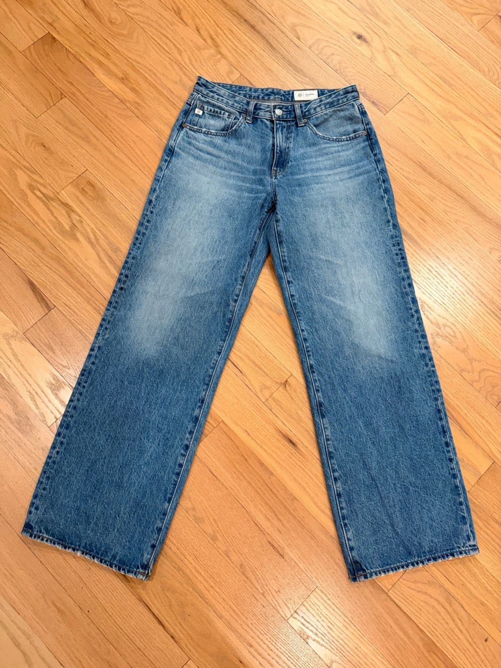 AG Low Rise Wide Leg Women’s Jeans in Light Blue